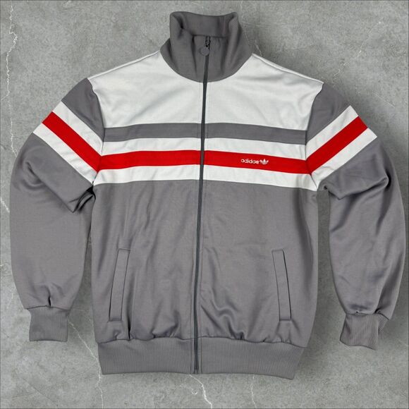 Vintage 80’s Adidas Warm Up Full Zip Run DMC Hip Hop Style Track Jacket - Large - Picture 1 of 8